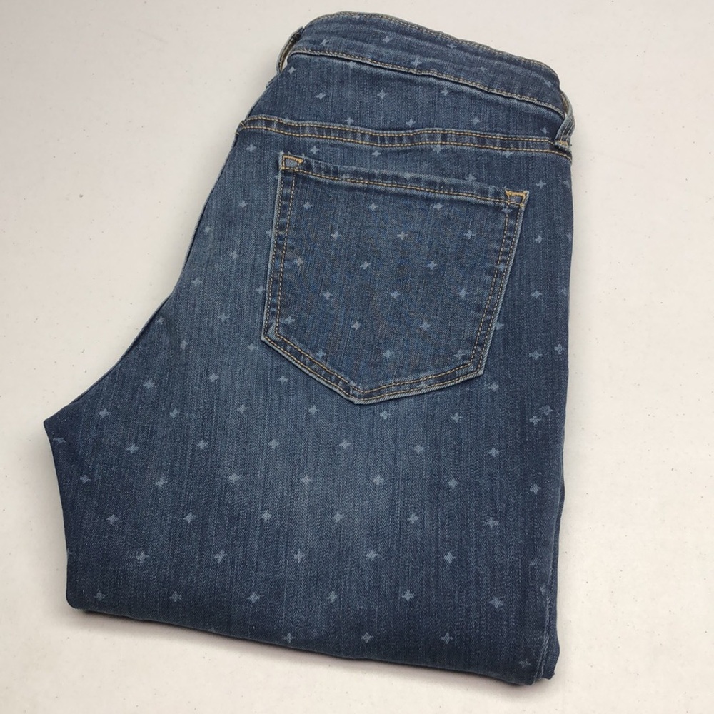 LIKE NEW OLD NAVY DEMSTAR PATTERN ROCKSTAR SLIMCUT JEANS 12/31x28 ⭐️